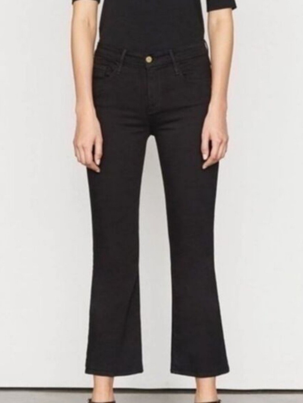 FRAME Le Crop Mini Boot Dark Wash Jeans Cropped Bootcut Womens Size 27